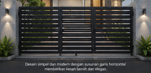 Portfolio Model Pagar - Minimalis Horizontal